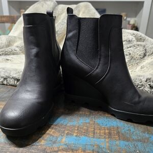 XAPPEAL Black Wedge Boots
